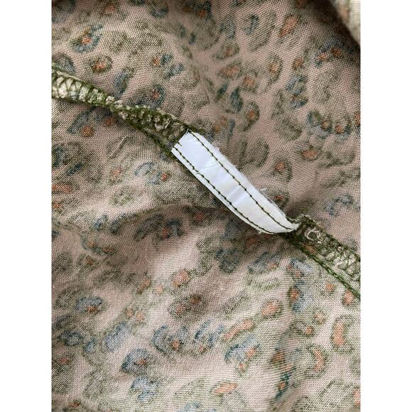 Roxy Women's Size S Tan Green Floral Sleeveless Racerback Mini Sundress - Picture 6 of 6